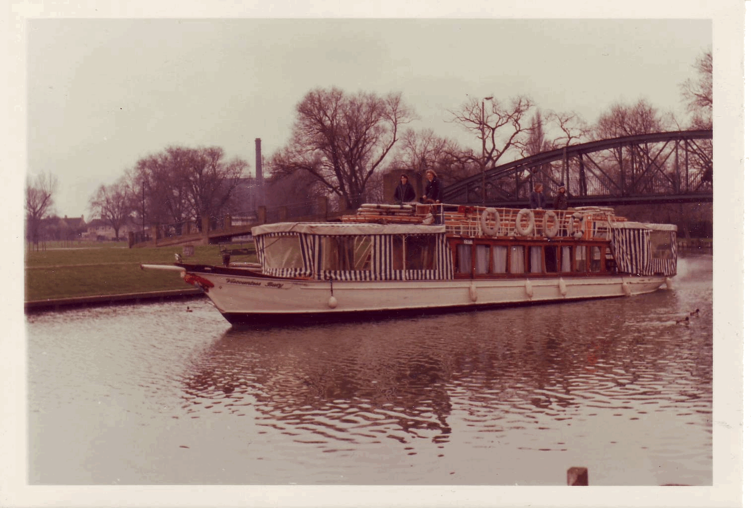 Vi en-route to CMBC with Miss Anglia 1974